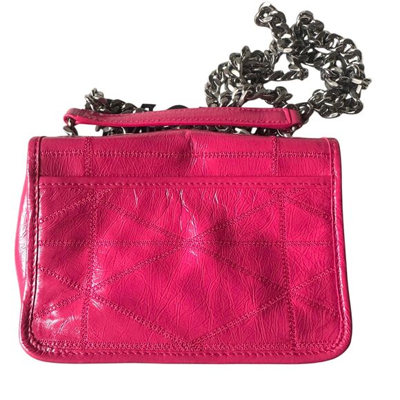 MCM Travia Quilted Shoulder Bag Pink Crushed Leather - Picture 4 of 6